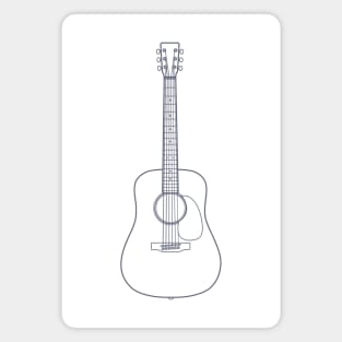 Dreadnought Style Acoustic Guitar Outline Magnet